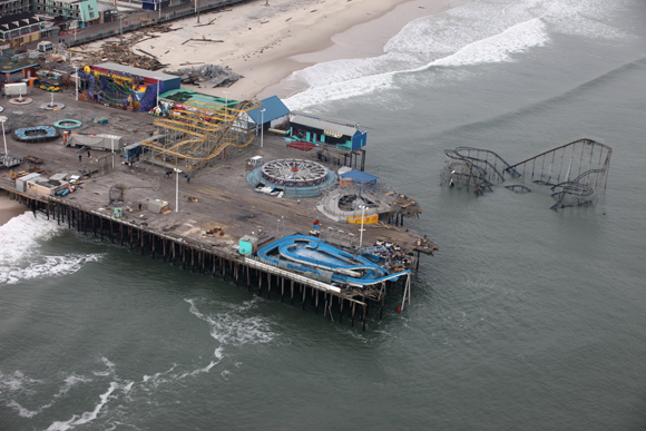 the Casino Pier after Hurricane Sandy
